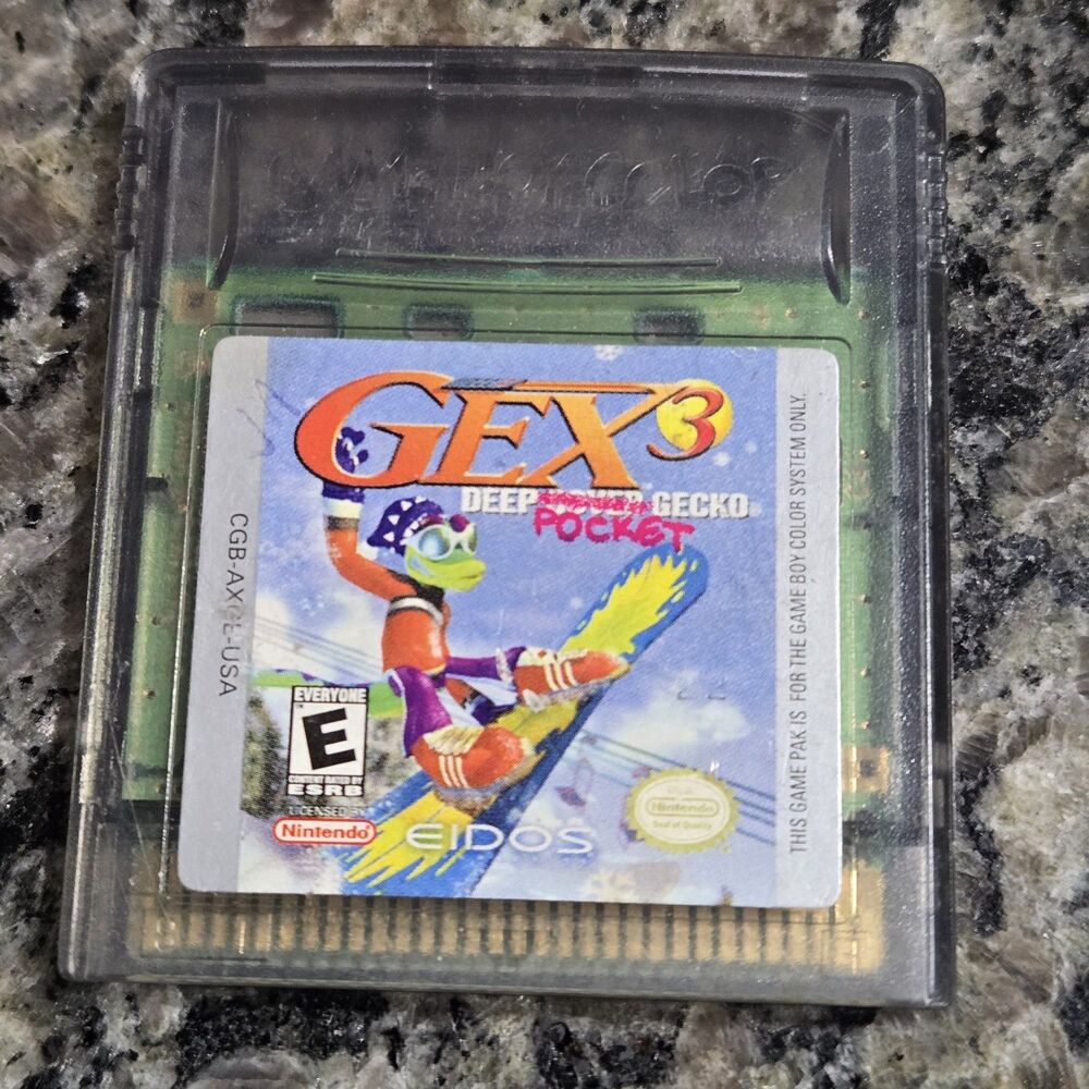 Gex 3 Deep Pocket Gecko Nintendo GBC Game Boy Color.